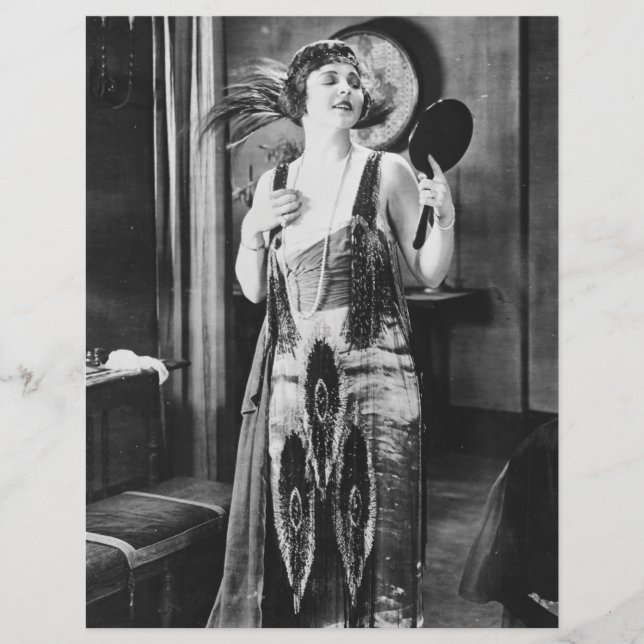 Papier Belle robe de femme Flapper 1920 (Devant)