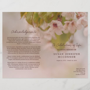 Papier Belles fleurs Célébration de la vie funéraire