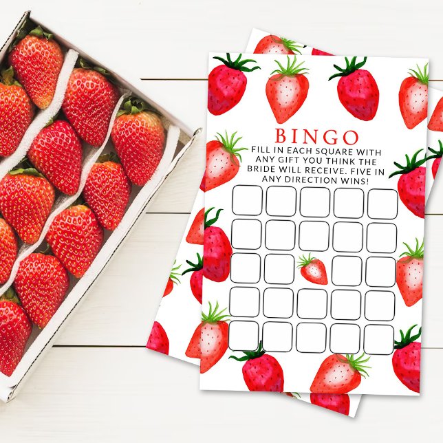 Papier Berry In Love Fête des mariées fraise Bingo Jeu (Créateur téléchargé)