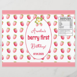 Papier Berry Premier anniversaire de la conception fraise