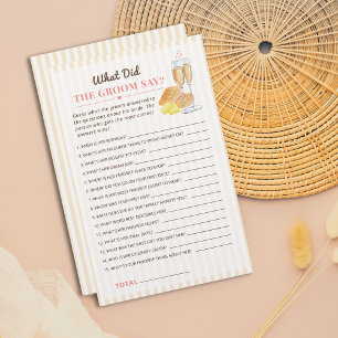 Papier Beurre - Qu'a dit le marié ? Jeu de Baby Shower