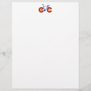 Papier Bicyclette Drapeau du Colorado