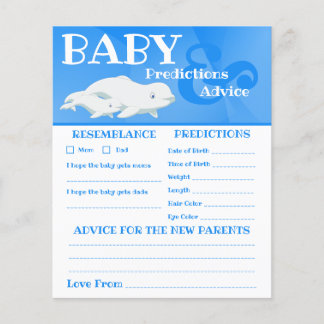 Papier Biélorussie Baby shower océanique Prédictions, Con
