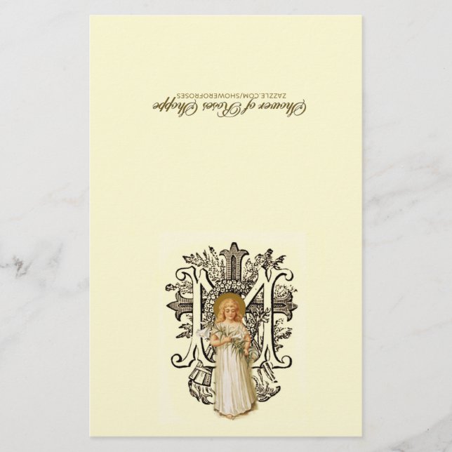 Papier Bienheureuse Vierge Marie Religieuse Catholique Fl (Devant)