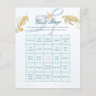 Papier Bientôt à la mer Jeu de Bingo pour Baby Shower Inv