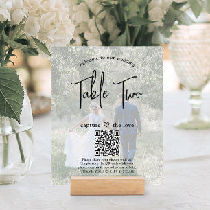 Papier Bienvenue au mariage 2 Photos & QR Code du site Nu