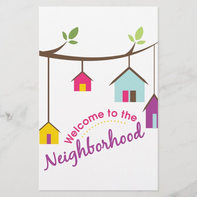 Papier Bienvenue Dans Le Quartier (Devant)