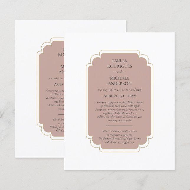 Papier Bilingue Espagnol Boda Mariage Budget (Devant / Derrière)