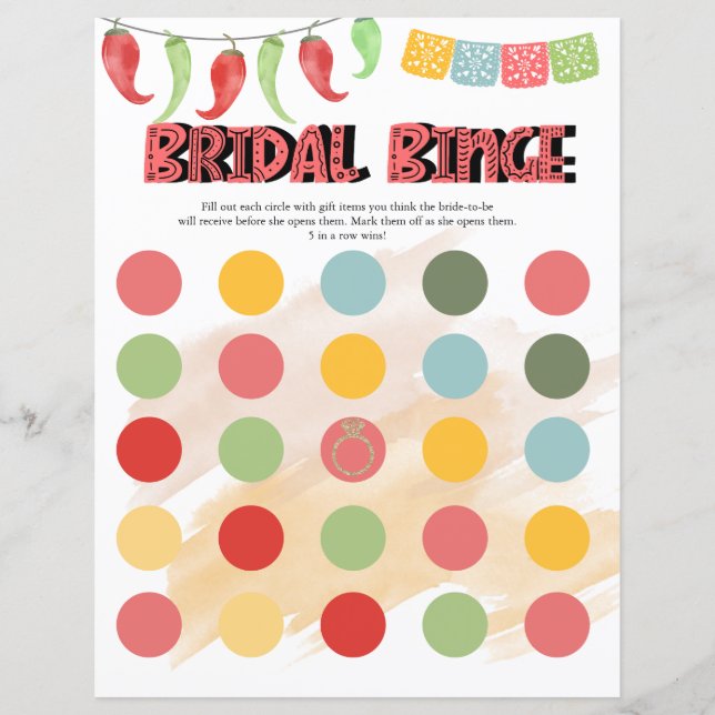Papier Binge nuptial | Jeu de Fête des mariées (Devant)