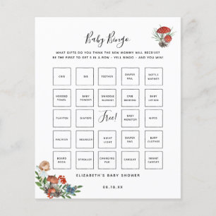 Papier Bingo bébé Jeu de Baby shower de fées enchantées