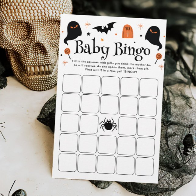 Papier Bingo Bingo Halloween Baby shower Jeu (Créateur téléchargé)