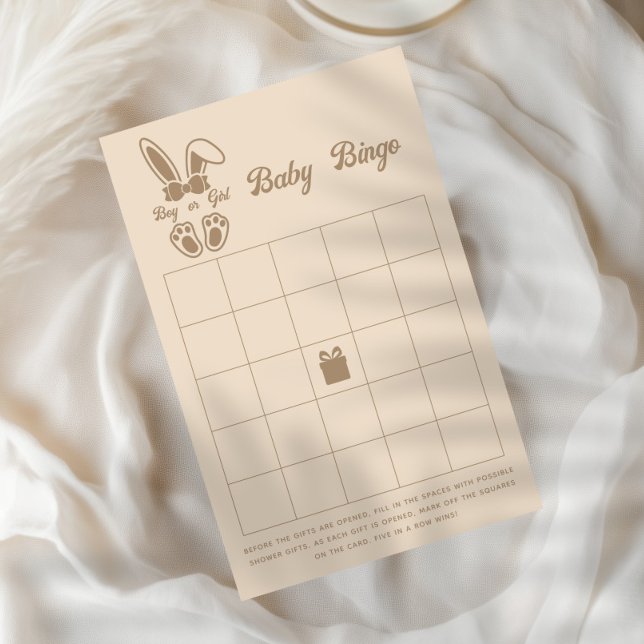 Papier Bingo Bunny Light Beige Genre Reveval Jeu (Créateur téléchargé)