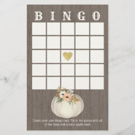 Papier Bingo citrouille Floral