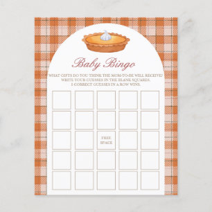 Papier Bingo Cutie Baby shower à tarte de bébé Jeu
