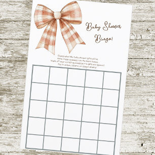 Papier Bingo de Baby shower de fille de la ceinture rose