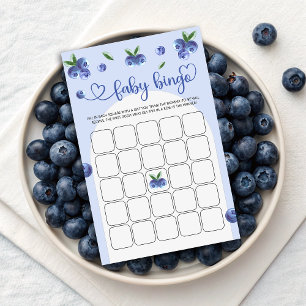 Papier Bingo de Baby Shower Garçon Aquarelle Myrtille Suc