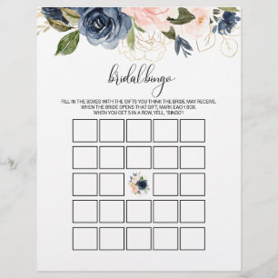 Papier Bingo de la mariée d'automne, jeu de Fête des mari