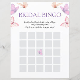 Papier Bingo de mariage Papillons Jeu de Baby Shower Mari