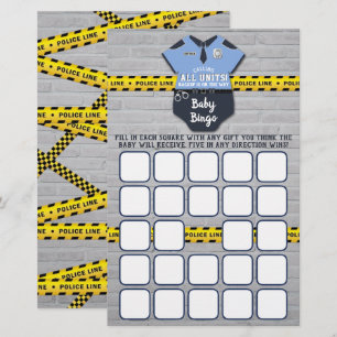 Papier Bingo du Baby shower des policiers