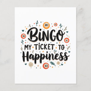 Papier Bingo est mon billet pour le bonheur Funny Bingo J