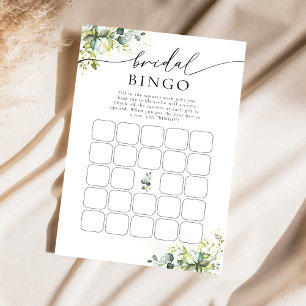 Papier Bingo Fête des mariées verte