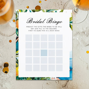 Papier Bingo nuptiale Amalfi Lemon Fête des mariées Jeu