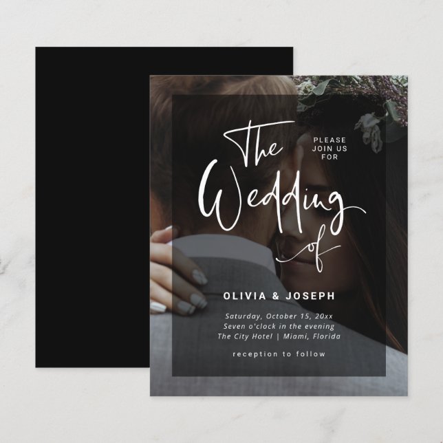 Papier Black and White Overlay | Budget Photo Wedding (Devant / Derrière)