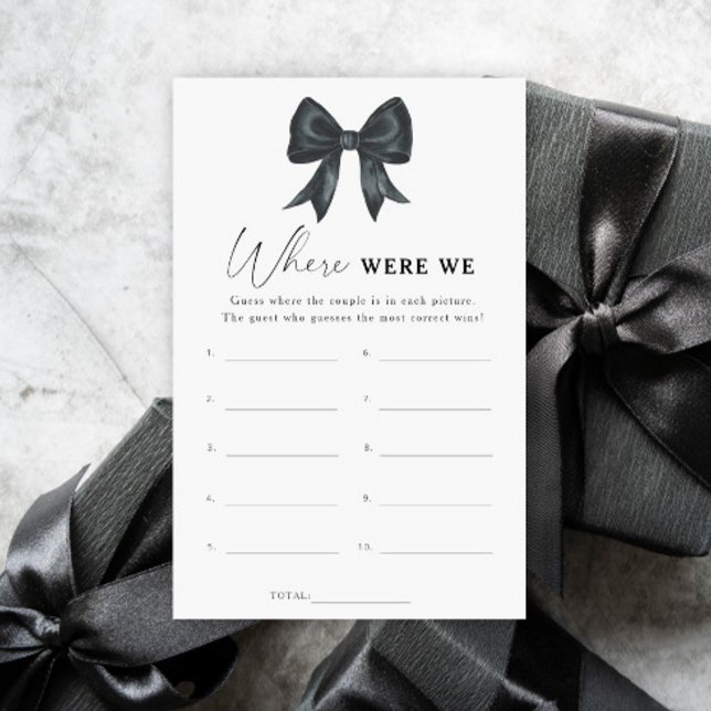 Papier Black Bow nuptiale Où étions-nous jeu (Créateur téléchargé)
