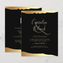 Black Cravate Mariage Gold Foil Script Élégant évé