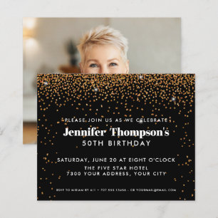 Papier Black Gold Confetti Parties scintillant 50e annive