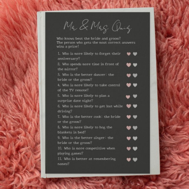 Papier Black Modern Devis Qui Mariage Fête des mariées Je (Créateur téléchargé)