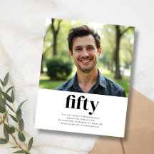 Black & White Cinquante 50e Invitation anniversair