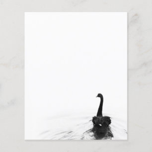 Papier Black & White Elegant Black Swan