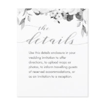 Black & White Greenery Peony Détails du Mariage