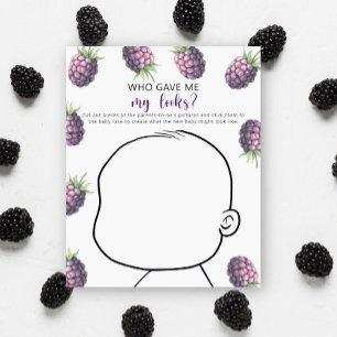 Papier Blackberries - dessiner bébé - jeu de baby shower
