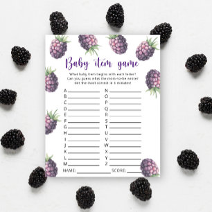 Papier Blackberry - Baby Item Jeu - Baby shower Jeu