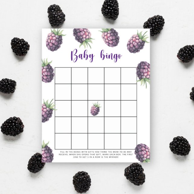 Papier Blackberry - Baby shower jeu de bingo (Créateur téléchargé)