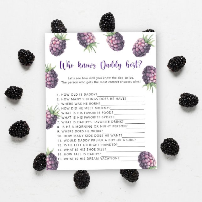 Papier Blackberry - Qui connaît DADDY meilleur jeu (Créateur téléchargé)