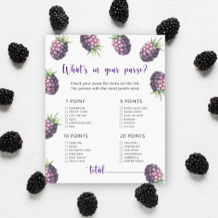 Papier Blackberry - Qu'y a-t-il dans votre jeu de baby sh
