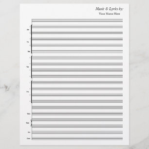 Papier Blank Sheet Music Jazz Band