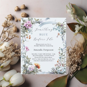 Papier Bleu avant de faire rose invitation de douche nupt