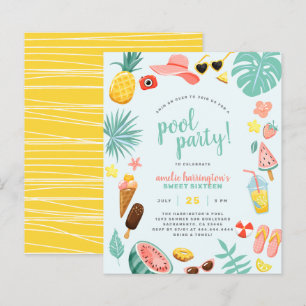 Papier Bleu   Budget Pineappy Tropical Pool Party