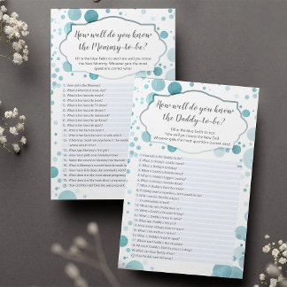 Papier Bleu "Comme tu connais bien maman/papa" quiz, 2 cô