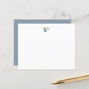 Papier Bleu Dusty Jaune Botanique Floral