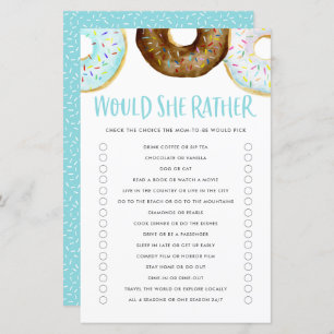 Papier Bleu et le chocolat Donuts Voudraient Maman Plutôt