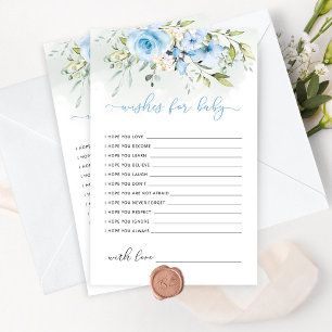 Papier Bleu floral Eucalyptus souhaits de verdure pour bé