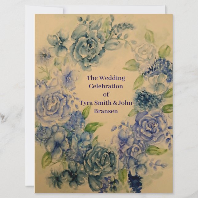 Papier Bleu mariage (Devant)