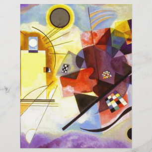 Papier Bleu rouge jaune Kandinsky peinture Abstraite