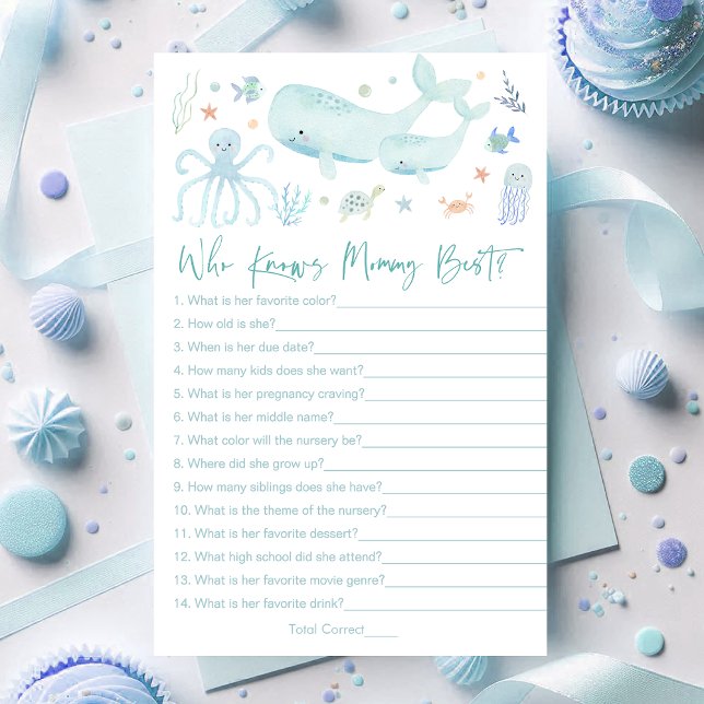 Papier Bleu Sous La Mer Qui Connaît Mommy Meilleur Jeu (Créateur téléchargé)