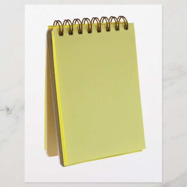 Papier Bloc-notes de couleur jaune (Devant)